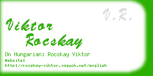 viktor rocskay business card